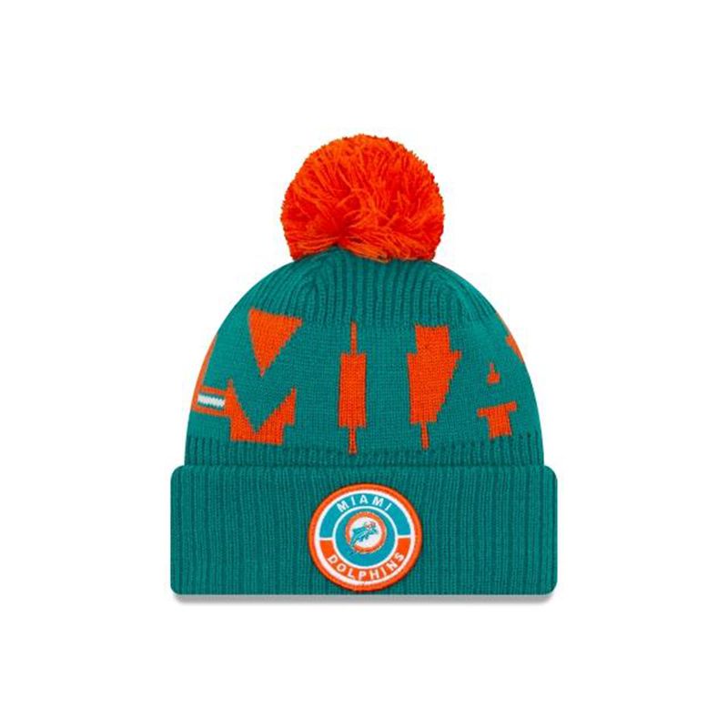 NFL Miami Dolphins Historic Cold Weather Sport Knit (HJG2403) - Blue New Era Beanies